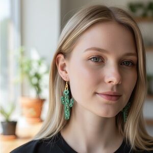 Hand Crafted Laser Cut Leather Western Style Earrings